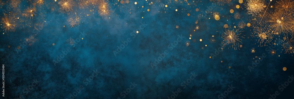 panorama of fireworks and colours, night sky lit up Christmas party and holiday event, creating happy New Year banner with plenty of copy space. fireworks, colours, event, party, night. panorama of fireworks and colours, night sky lit up Christmas party and holiday event, creating happy New Year banner with plenty of copy space. fireworks, colours, event, party, night.