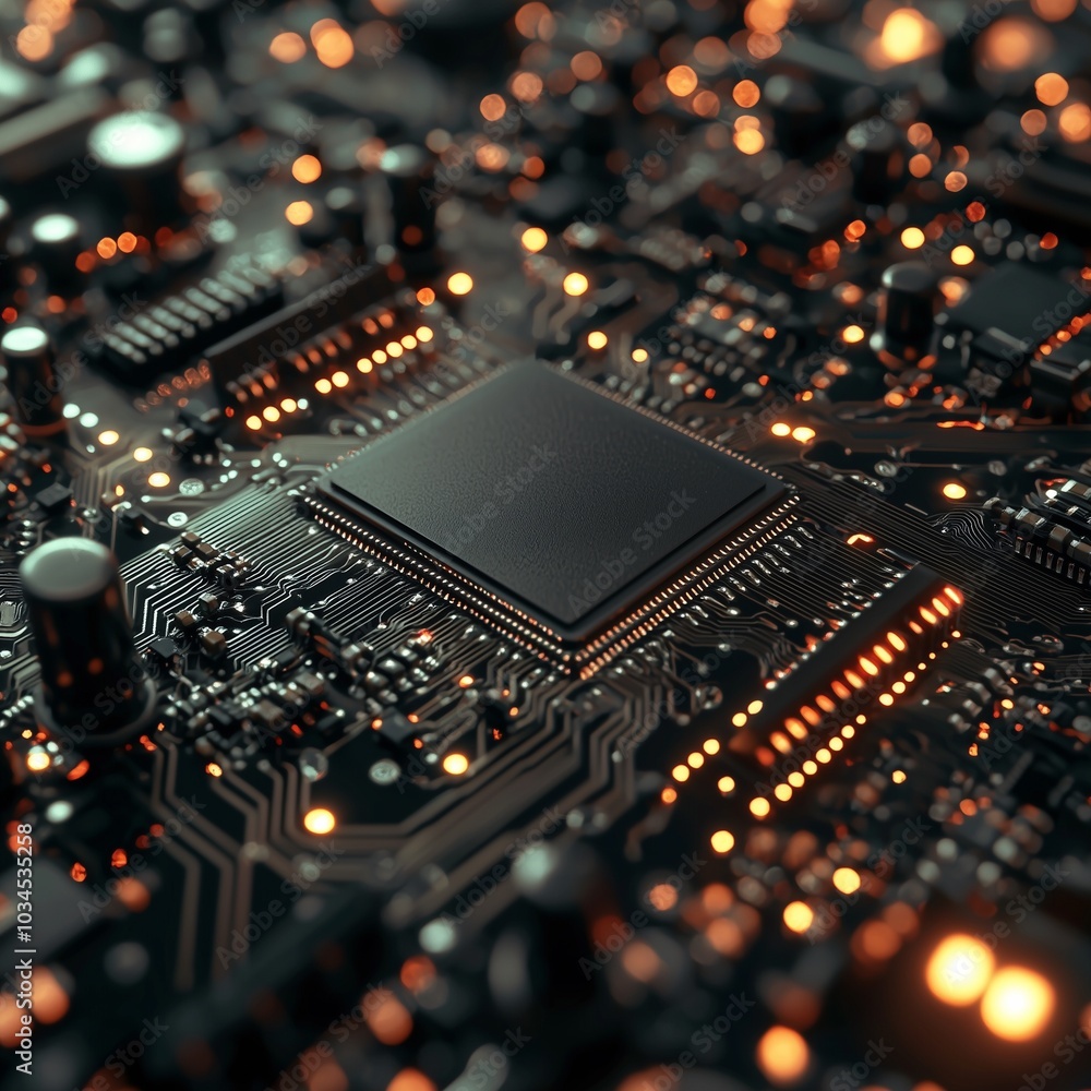 3d render ai artificial intelligence technology cpu central processor unit chipset on the printed circuit board for electronic and technology concept select focus shallow depth of field. 3d render ai artificial intelligence technology cpu central processor unit chipset on the printed circuit board for electronic and technology concept select focus shallow depth of field.
