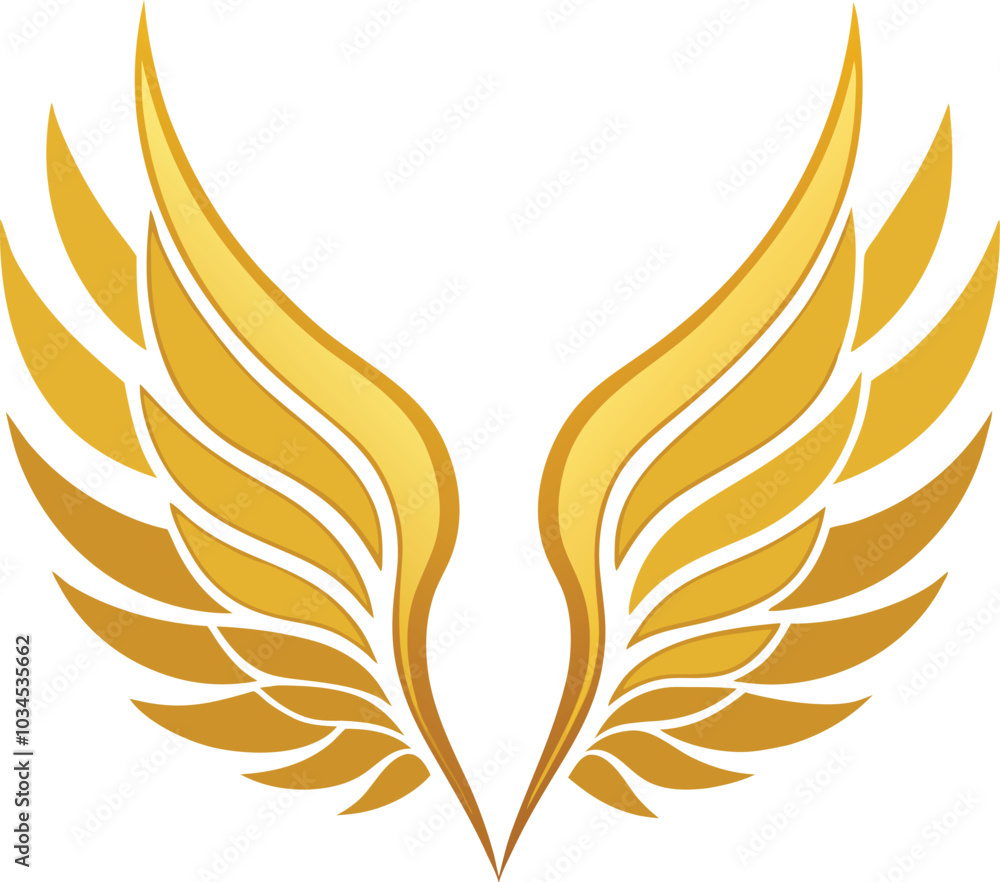 golden wings vector illustration golden wings vector illustration