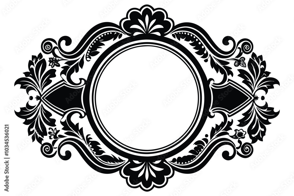 Set of Classic border vector silhouette Set of Classic border vector silhouette