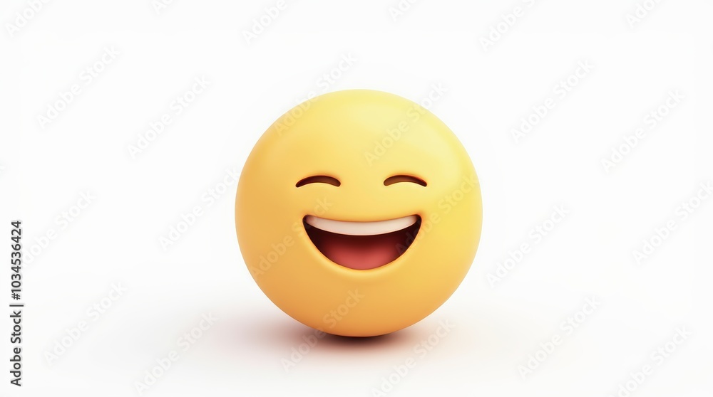 Fototapeta premium 3D cartoon smiley face on an egg with happy and sad expressions isolated on a white background