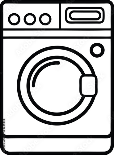 washing machine silhouette vector design illustration on white background eps10