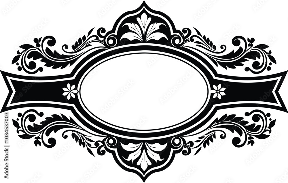 Set of Classic border vector silhouette Set of Classic border vector silhouette