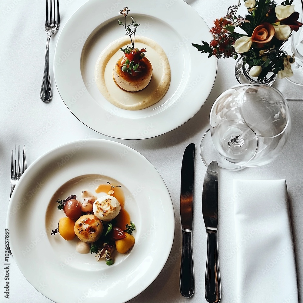 High-Class Fine Dining Restaurant: Elegant Ambiance, Gourmet Cuisine, and Luxurious Table Settings for Unforgettable Culinary Experiences High-Class Fine Dining Restaurant: Elegant Ambiance, Gourmet Cuisine, and Luxurious Table Settings for Unforgettable Culinary Experiences