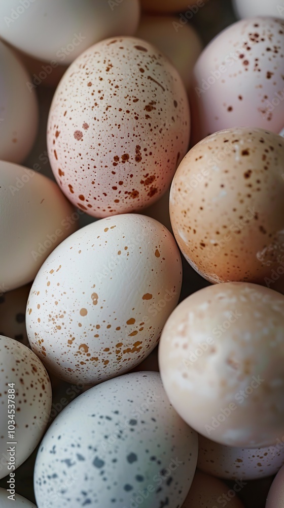 Close-Up of Spotted Eggs: A Culinary Delight Close-Up of Spotted Eggs: A Culinary Delight