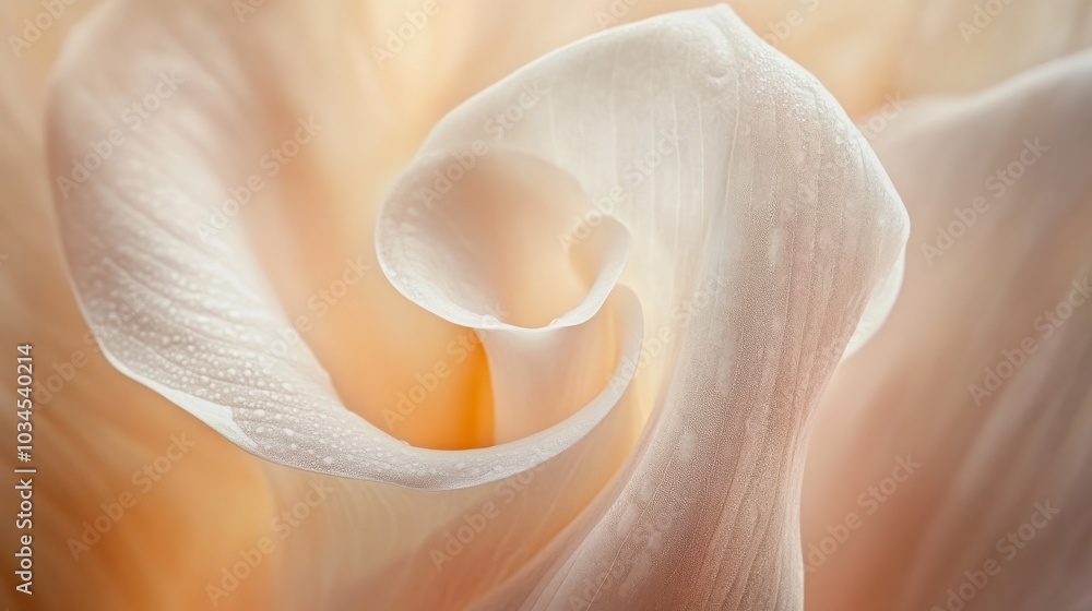 Calla blossom, up close, dreamy effect Calla blossom, up close, dreamy effect