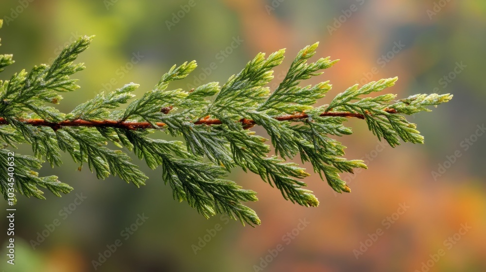 Close up of incense cedar tree Calocedrus decurrens branch. Close up of incense cedar tree Calocedrus decurrens branch.