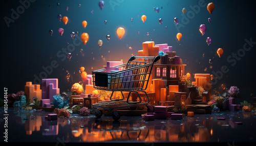 shopping online matte background for black friday 