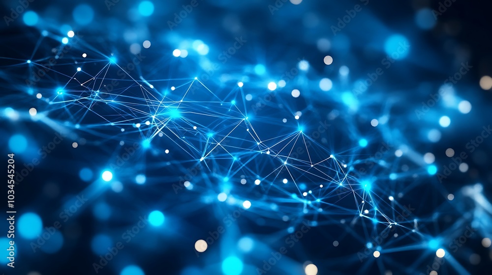 Abstract Network Patterns Forming in Futuristic Digital Space Design picture Abstract Network Patterns Forming in Futuristic Digital Space Design picture