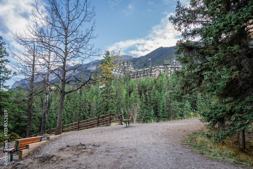 path in the forest with forest hotel