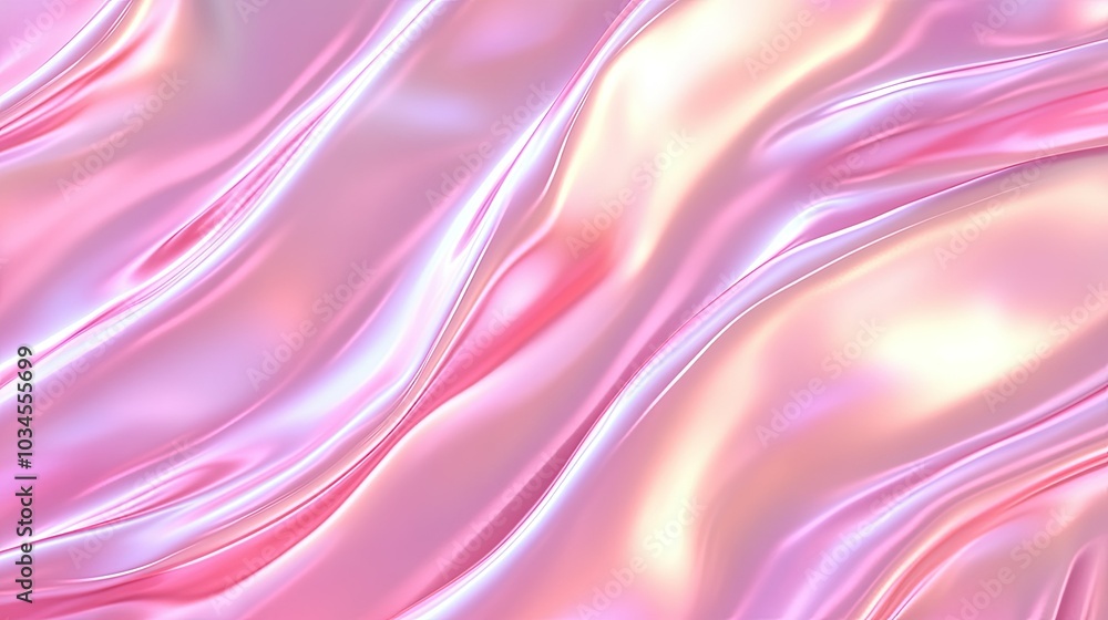 Fototapeta premium Shimmering Pink Satin Fabric Texture