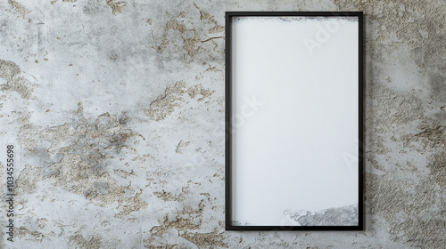 Modern Minimalist Frame on Light Concrete Wall