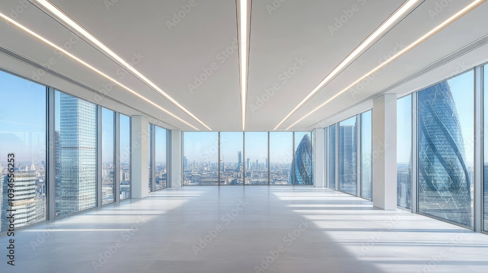 Modern Office Space with City View Modern Office Space with City View