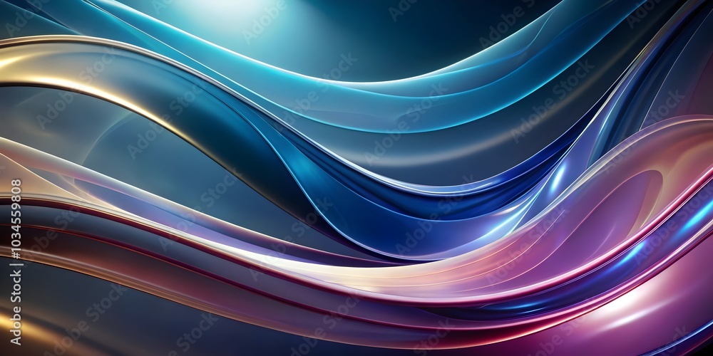 Fototapeta premium abstract waves in cold hues forming a chaotic and flowing background design
