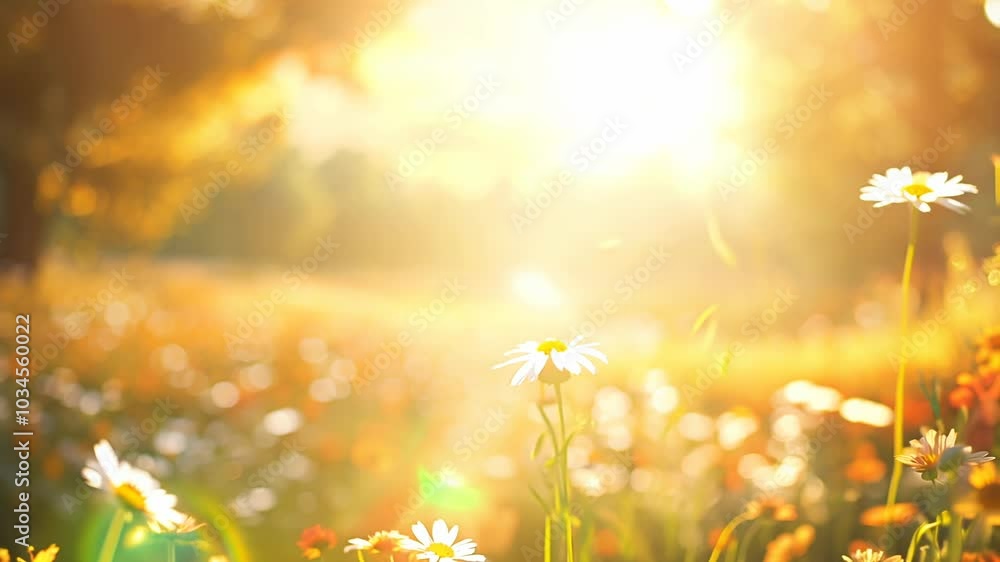Sunny Meadow Panorama - Captivating Environment with Seasonal Foliage Video