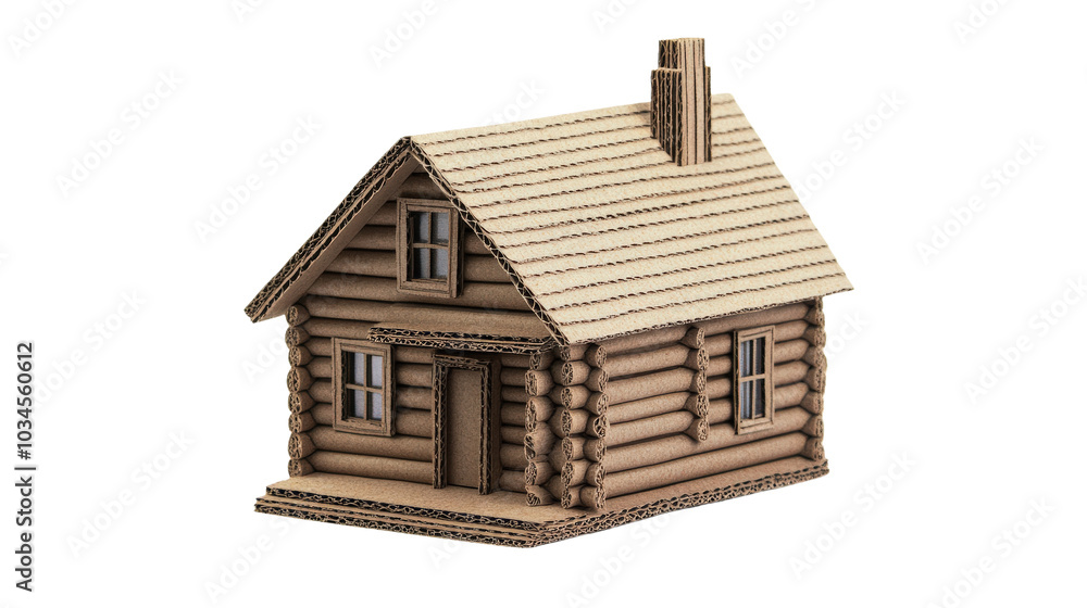 Log cabin model, transparent background Log cabin model, transparent background