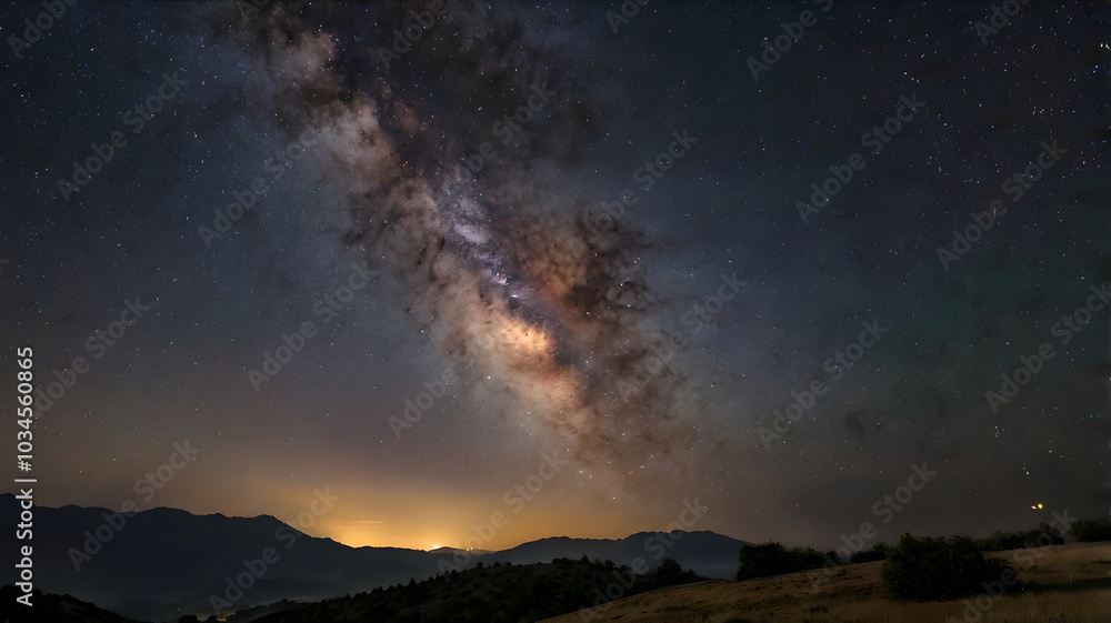 milky way and clouds over the mountains milky way and clouds over the mountains