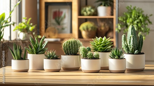 Various Indoor Plants in Modern Pots