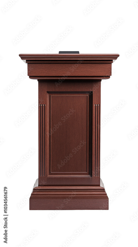 Wooden podium, isolated on transparent background Wooden podium, isolated on transparent background