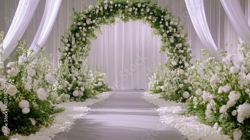 Elegant Floral Archway for a Dreamy Wedding Ceremony