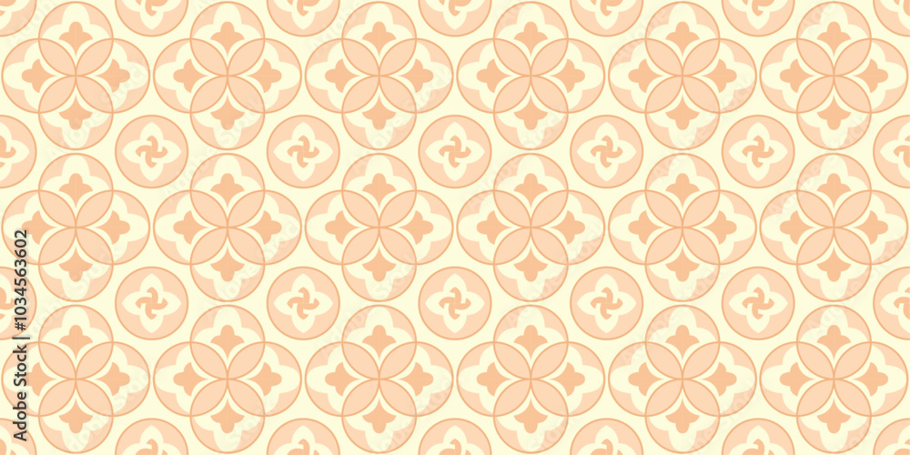 Fototapeta premium Abstract Geometric Pattern With Orange and Light Yellow