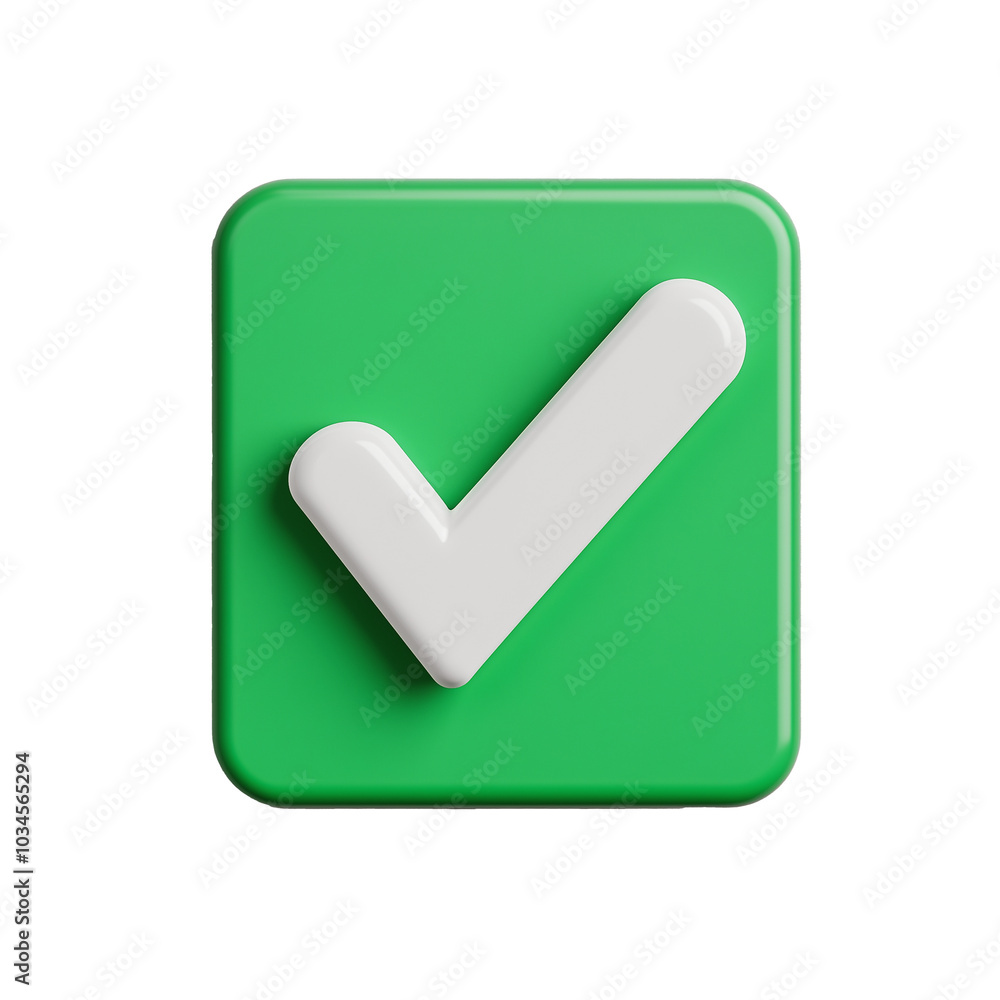Green square icon with white checkmark on transparent background Green square icon with white checkmark on transparent background