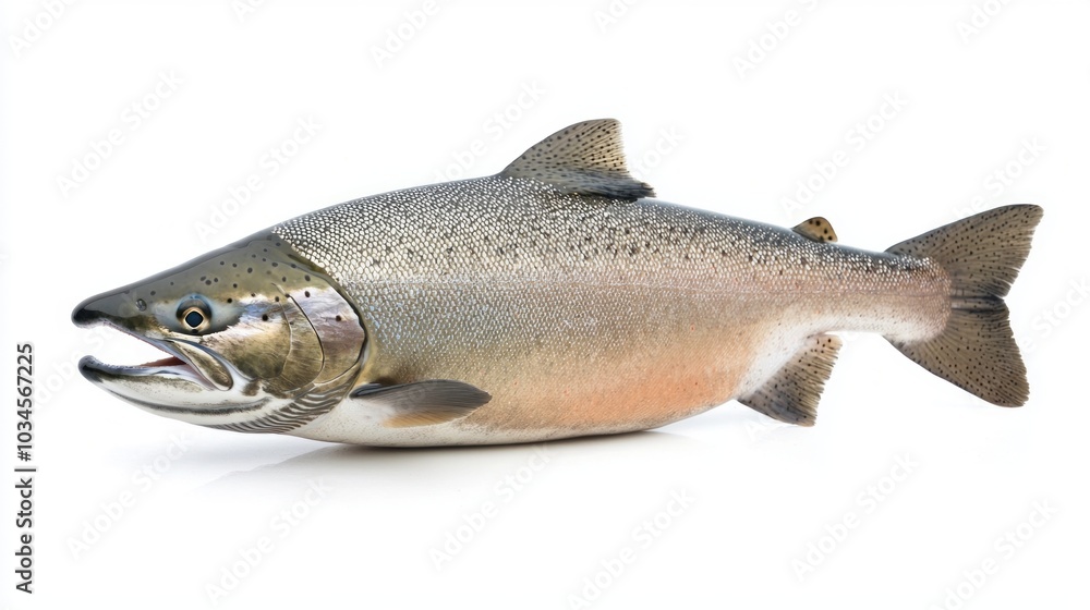 Chinook Salmon displays its distinctive coloration and features highlighting the fishs importance in aquatic ecosystems and fisheries. Chinook Salmon displays its distinctive coloration and features highlighting the fishs importance in aquatic ecosystems and fisheries.