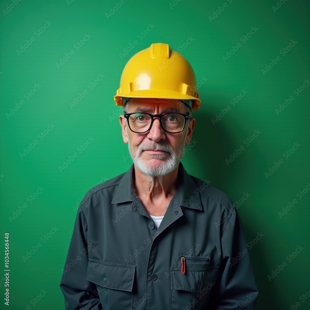 Portrait of a senior man with a beard, dressed in casual wear. Portrait of a senior man with a beard, dressed in casual wear.