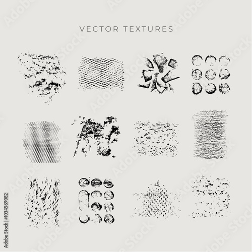 black and white vector grunge textures