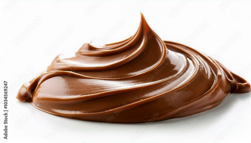 Chocolate cream spread isolated on white background Chocolate cream spread isolated on white background