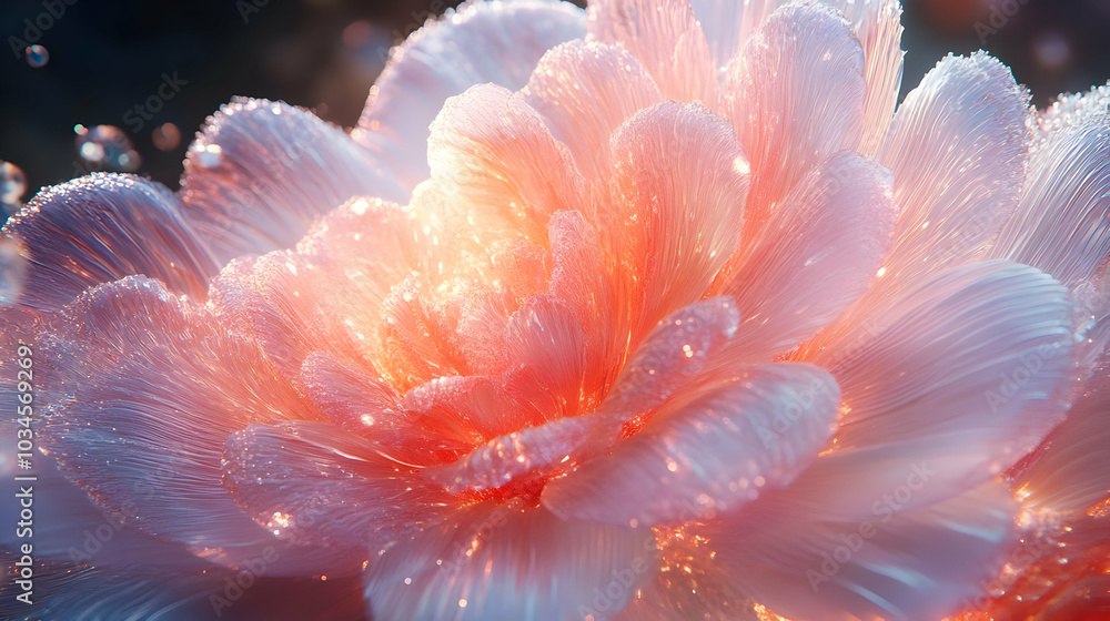 Pink Flower Petals Closeup - Abstract Illustration Pink Flower Petals Closeup - Abstract Illustration