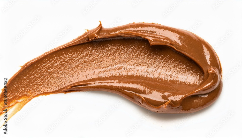 Chocolate cream spread isolated on white background Chocolate cream spread isolated on white background