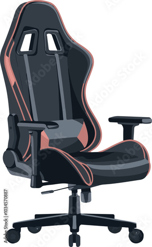Gaming Chair colorful vector illustration