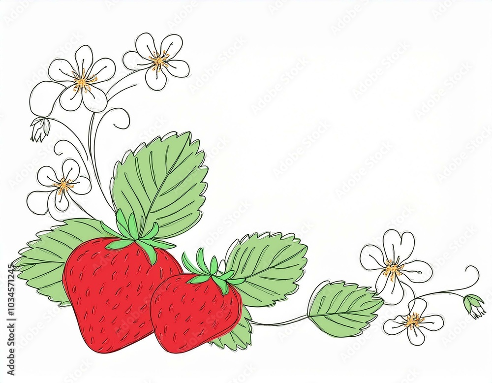 Obraz premium 苺 フレーム素材