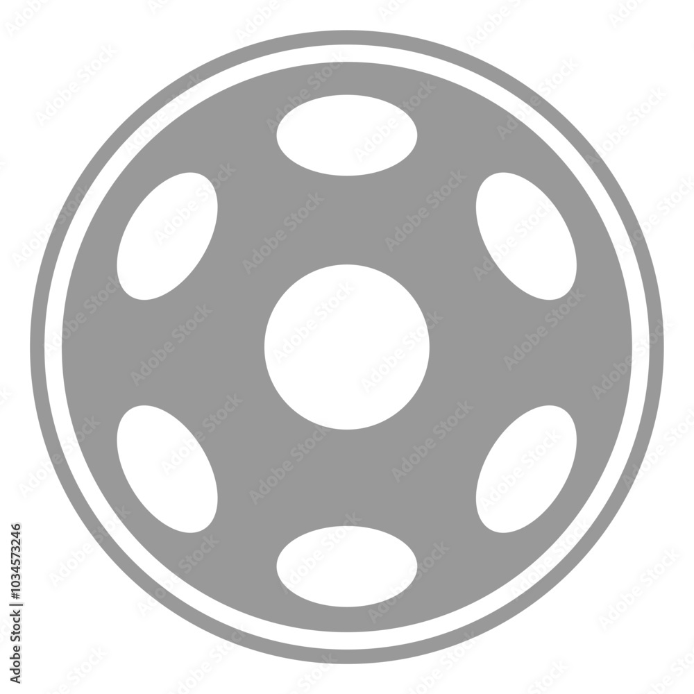 Obraz premium Grey Pickleball ball with holes 