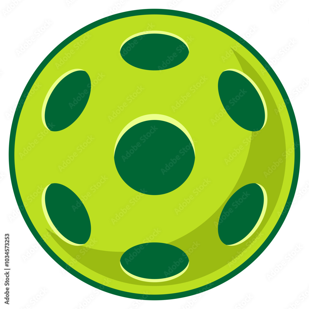 Obraz premium Green pickleball ball icon 