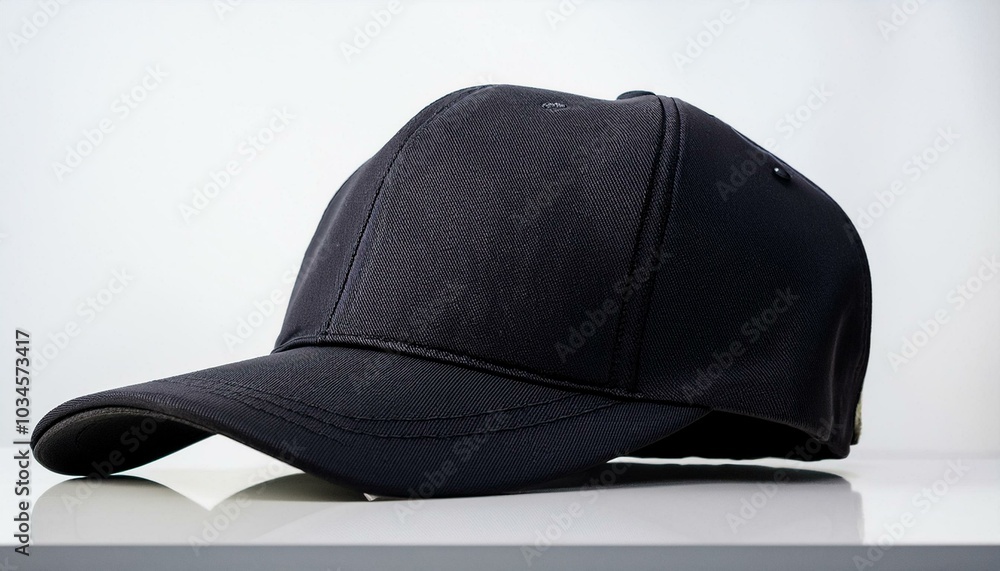 Black baseball cap isolated on white background Black baseball cap isolated on white background