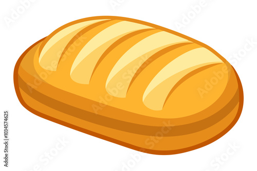 Delicious bread peach vector art illustration