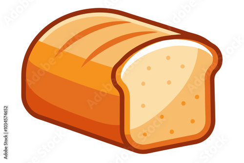 Delicious bread peach vector art illustration