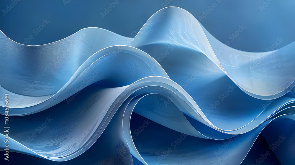 Abstract Blue Wave Background Illustration Abstract Blue Wave Background Illustration