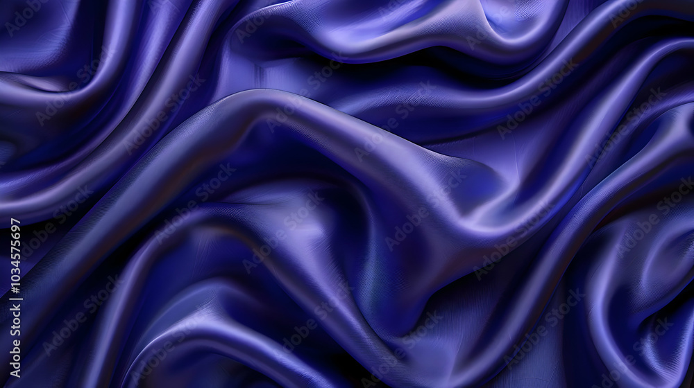 Obraz premium Abstract Blue Satin Fabric Background