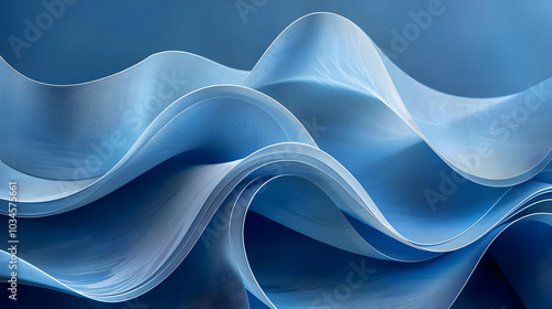 Wallpaper Mural Abstract Blue Wave Background Illustration Torontodigital.ca