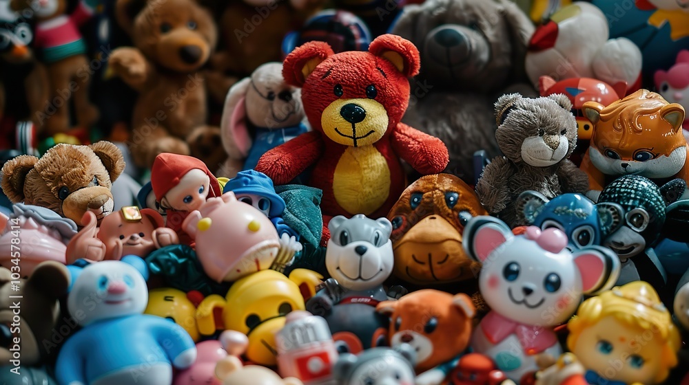 A Colorful Collection of Stuffed Animals A Colorful Collection of Stuffed Animals