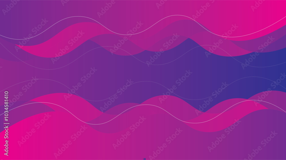 Vibrant vector graphic featuring undulating waves in shades of pink and purple. Vibrant vector graphic featuring undulating waves in shades of pink and purple.