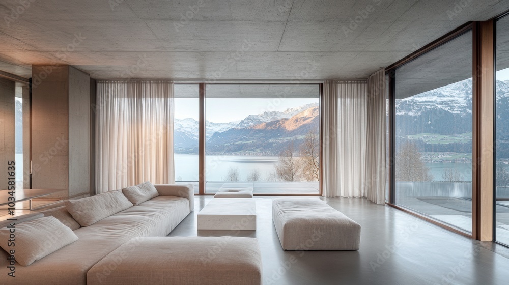 Modern Minimalist Home with Stunning Mountain and Lake Views Modern Minimalist Home with Stunning Mountain and Lake Views