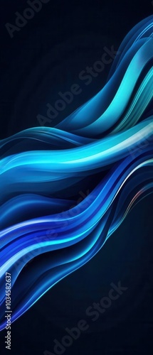 Abstract wave logo with fluid lines in blue and teal gradients, modern and dynamic design, ideal for waterrelated businesses, travel, or fitness brands photo