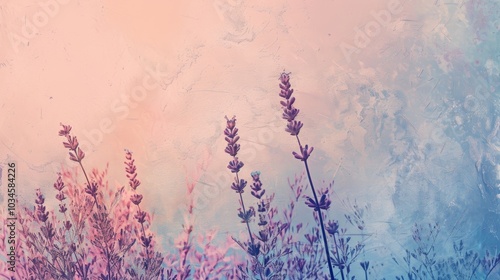 A vintageinspired advertit evokes nostalgia with a grainy gradient of faded peach antique blue and muted lavender photo