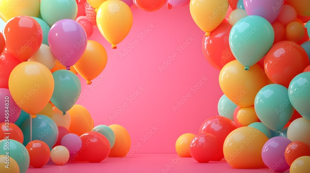 custom made wallpaper toronto digital52. A colorful festival display with balloons and a blank space for a product