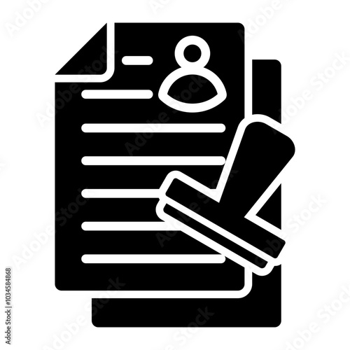 Permit Glyph Icon