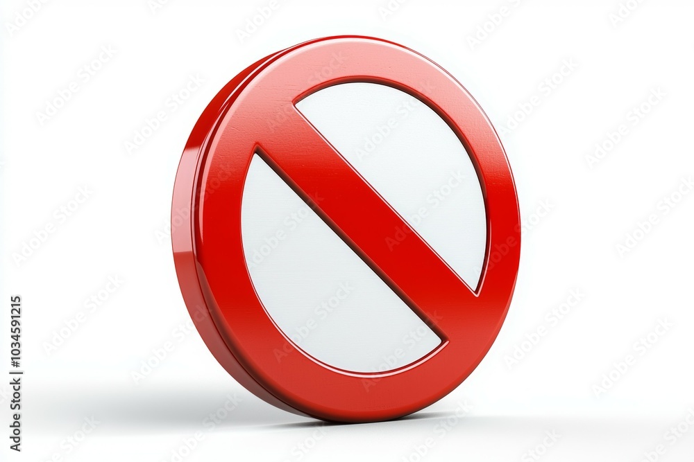A red circle with a white line through it, prohibition sign or symbol A red circle with a white line through it, prohibition sign or symbol